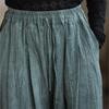 Johnature Pantalones casuales de pierna ancha para mujer, pantalones tie-dye de cintura elástica, otoño, bolsillos, cinturón, pantalones largos