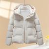 Women's Short Cotton-padded Clothes Winter New European and American Small Men Hooded Simple Cotton-padded Clothes Women's Thickened Cotton-padded Ja
