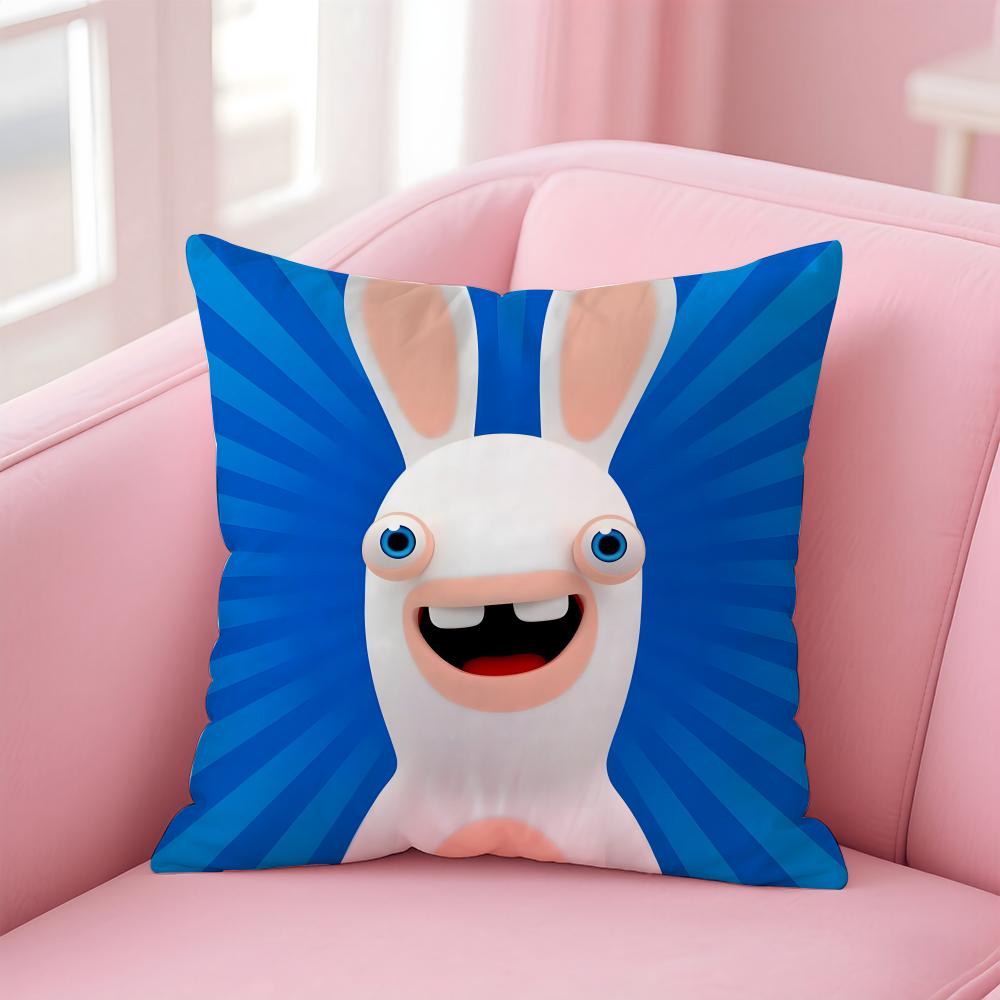 popular anime R-RabbidsS Cushion Cover Comfortable Reversible Pillow Cover Ideal for Car Sofa Bedroom & Beyond