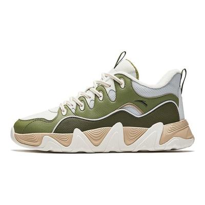 Afterwave 1.0 Fleece Thick Versatile Warm Wear-Resistant Mid-Top Sneakers Men Sneakers White Green 912448916-2