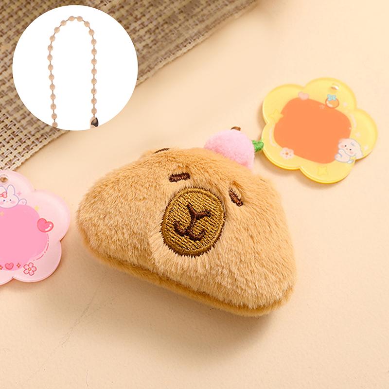 

Милый плюшевый брелок в виде фруктовой капибары, мультяшная кукла-капибара, кулон, брелок для ключей от машины, рюкзак, сумка, декор, подарок для ребенка