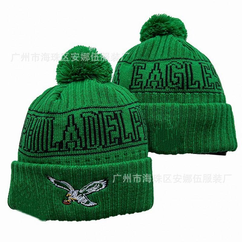 Winter Knit Beanie Team Sports Fans - Warm Wool Blend Cap Eagles 2025 One Size No Brim