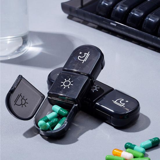 Weekly Pill Organizer with 21 Grids Easy Open Organizer Flip Cover Leak Proof Travel Safe Pill Box for Health
