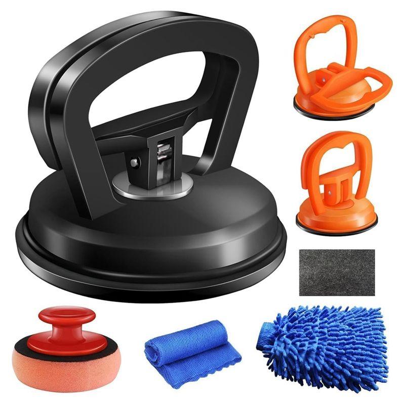 ABJI-Dent Puller, 7 Pack Car Dent Removal Kit Suction Cup Dent Puller Dent Removal Tool And Dent Repair Kit Handle Lifter