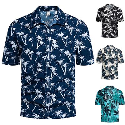 Mens Floral Hawaiian Shirts Short Sleeve Button Down Beach Shirts