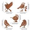 5x Iron Bird Decoration Photo Props Yard Adornment Lifelike Rust Iron Birds for Patio Branches Garden Gates Fences Decoration