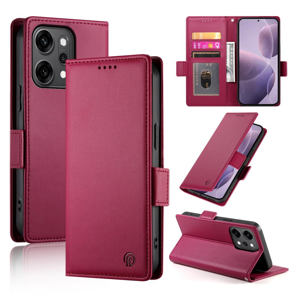 Dla Oppo Reno14 Pro 5G (Światowy) Etui z podstawką Portfel Skórzane Pokrowiec na telefon