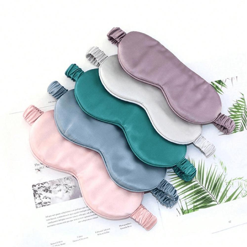Soft Portable Travel Sleep Eye Masks / Double-Sided Natural Sleeping Eyeshade / Women Sleeping Eyes Cover / Men Blindfold / Eye Patch