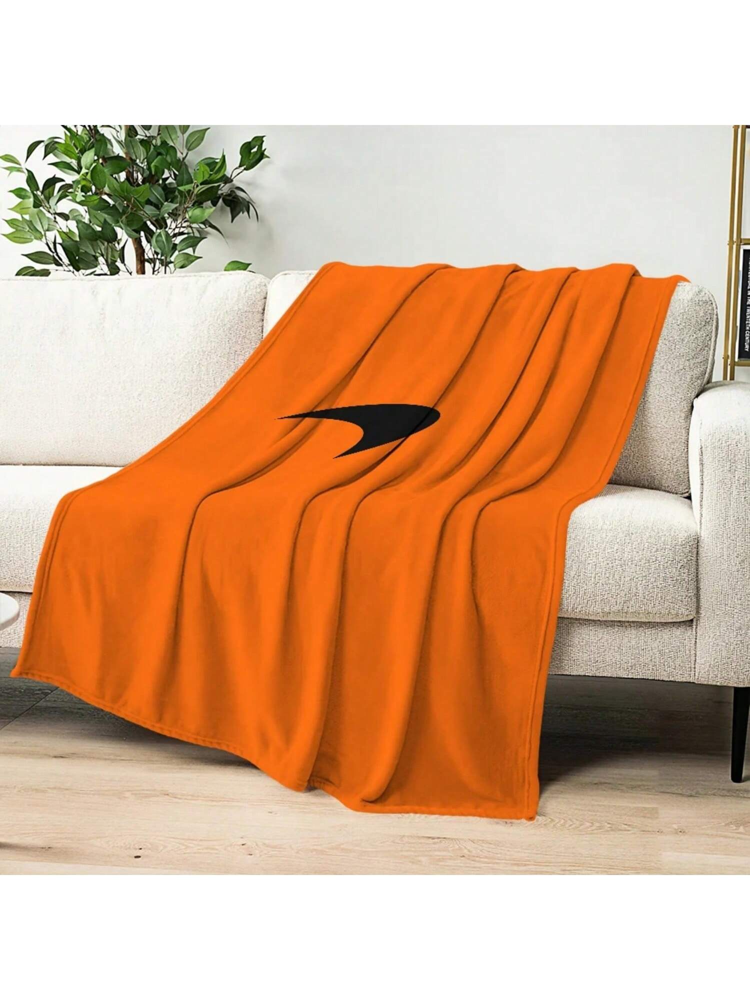 

Fashion Cool Logo Blanket Plush Nap Sofa Rug For M-McLarenES Living Room Warm Office Bedroom Birthday Home Travel Gifts 75X95CM серый