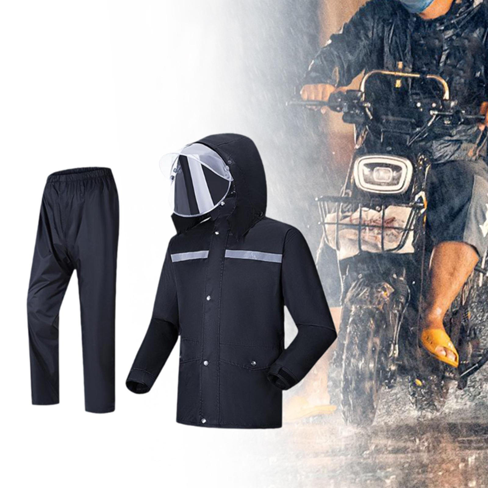 

Дождевик Регулируемые манжеты для мужчин Эластичный пояс Полное тело куртка и брюки XXXL