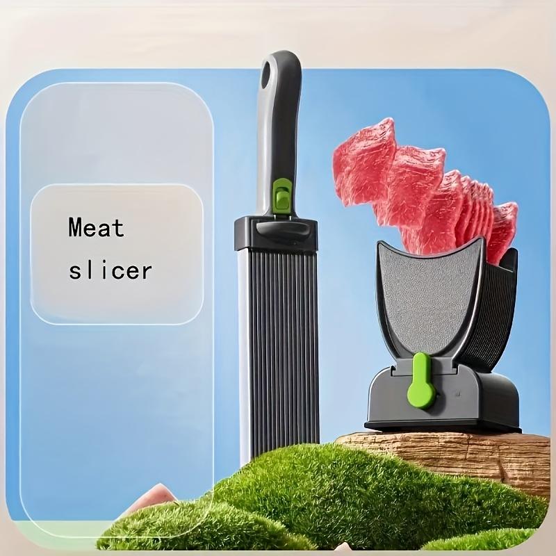 Manual Meat Slicer with Stainless Steel Blades,Kitchen Slicer|Ergonomic Kitchen Tool,Durable Kitchen Gadget