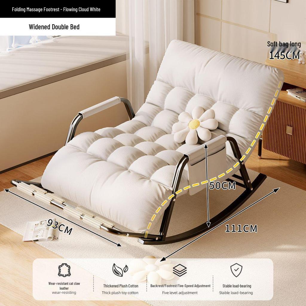 Adult Rocking Lounge Chair for Balcony & Home – Single Lazy Sofa Chair
