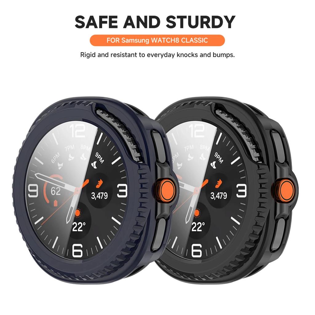 Tempered Glass PC Case for Samsung Galaxy Watch 8 40mm 44mm 8Classic 46mm Protector Cover for Galaxy Watch Ultra 2026 47mm Shell