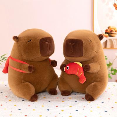 Koi Capy Pork Plush Toy Cute Kapibala Doll New Year Gift Guinea Pig Doll