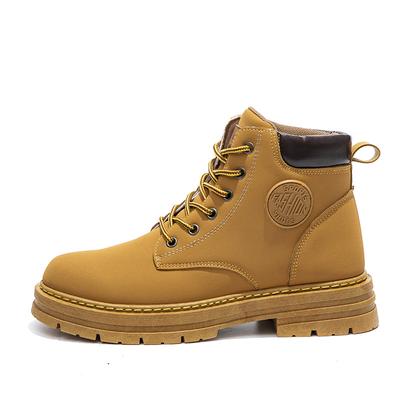 Fashion Men Snow Boots Winter Plush Warm High Top British Style Ankle Male Boots Outdoor Thict-soled Non-slip Work Boot Botas De Hombre