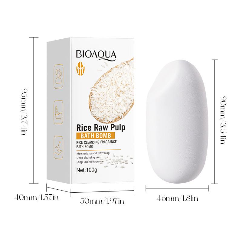 Rice puree bath salt ball 100g cleansing and cleansing fragrance bath salt ball skin care products