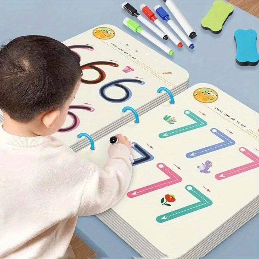 Reusable Pen Control Training Book for Children Magical Tracing Workbook Montessori Educational Calligraphy Practice Copybook