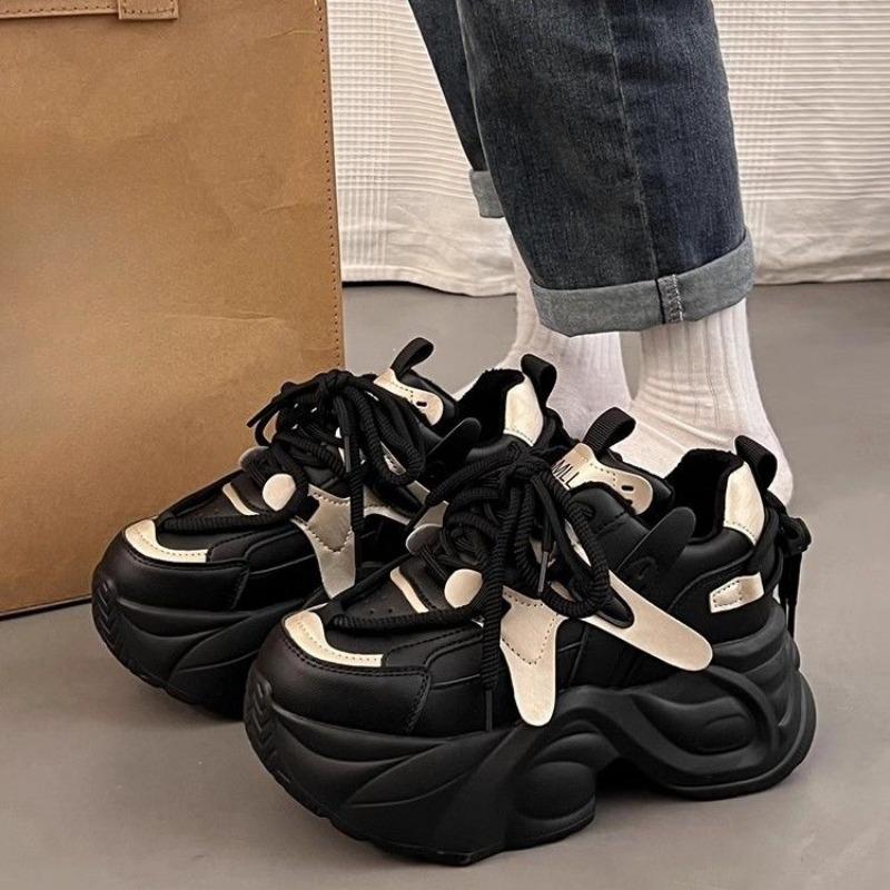 Fashion High on Platform Dad Shoes for Women Daily Routine Original Vulcanized Shoe 2025 New Spring Autumn Casual Sports Woman Footwear