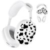 3Pcs/Set For AirPods Max Silicone Protective Case Cow Pattern Earmuff Sleeve Headband Cover Ear Cushion Cover