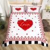 Valentýnský povlak na přikrývku dvě velikosti, Roztomilá kočka Psík Zvířátka Rustikální povlečení Růže Květiny Láska Srdce Romantický povlak na přikrývku