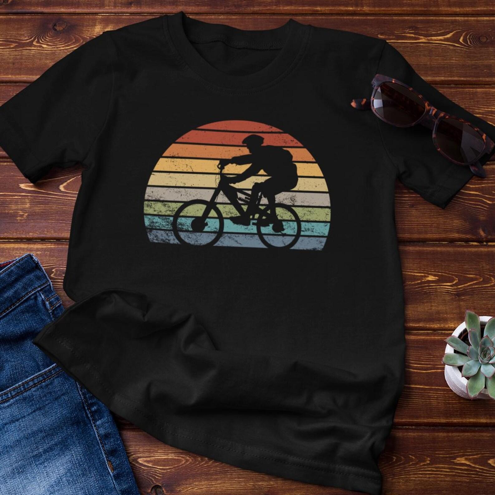 Mountain bike, retro, cyclist, vintage, mountain biker, bicycle, gifts - Premium Shirt 2XL