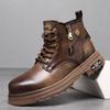 Herren High-Top-Schuhe aus echtem Leder Neuankömmling Herren Motocross-Stiefel Rutschfeste Herren-Sneaker Vielseitige Outdoor-Knöchelstiefel Botas