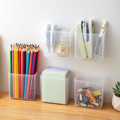 Transparent Multi-functional Wall-mounted Storage Box for Kitchen, Bathroom, or Desktop