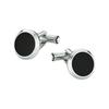 Round Minimalist Cufflinks Men Accessories Black MB112896