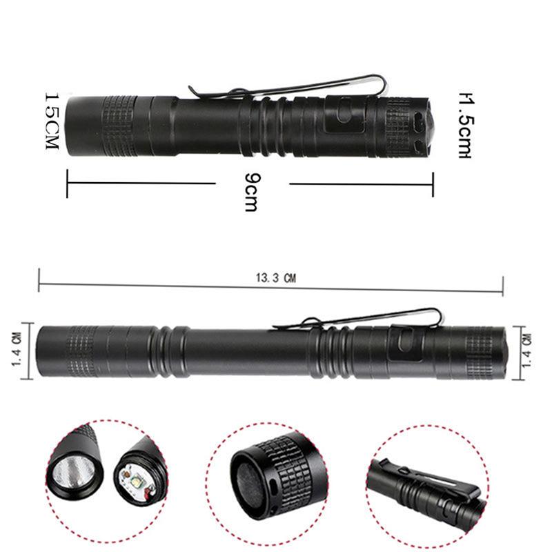 Pocket Torch Powerful Led Lantern Aaa Battery For Camping Hunting Portable Mini Pen Led Flashlight Waterproof Pen Light
