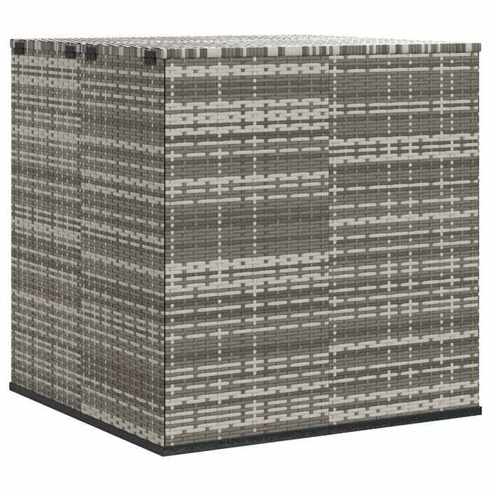 VidaXL Boîte à coussins de jardin Résine tressée 100x97,5x104 cm Gris