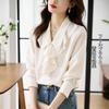 Frill Career Cute Office Casual Everyday Beautiful [MSFQSNB] Women's Blouse, Shirt, Elegant, Stylish, Top, Blouse, Elegant, Fashion, Commuting, Wear,
