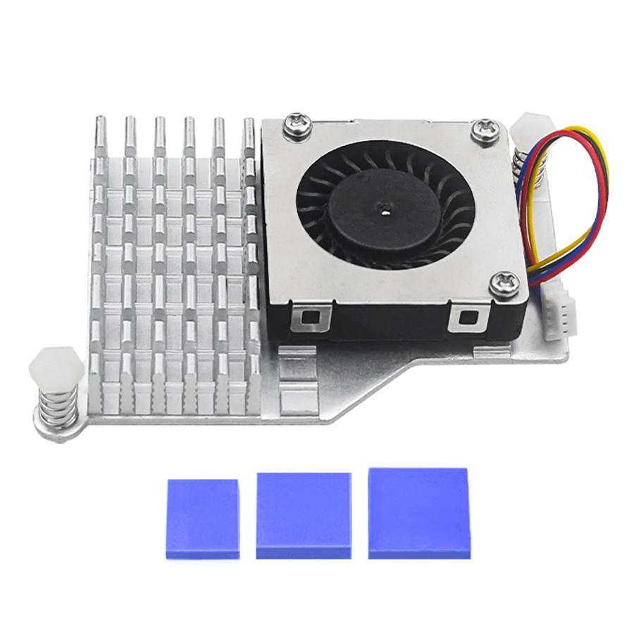 Single Board Computer Radiator Active Cooler Aluminum Heat Sink Silver/black/blue Blower Fan for Raspberry Pi 5th Generation