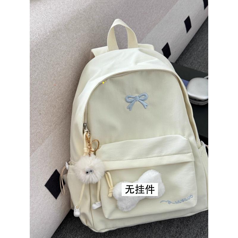 Schoolbag schoolbag junior high school girls bow high value girl heart backpack 1011 summer college student backpack