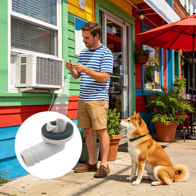 AC Drain Hose Connector 3/5 Inch Leakproof Elbow Fitting Adapter Kit For Portable Window Split Mini Air Conditioner Dehumidifier