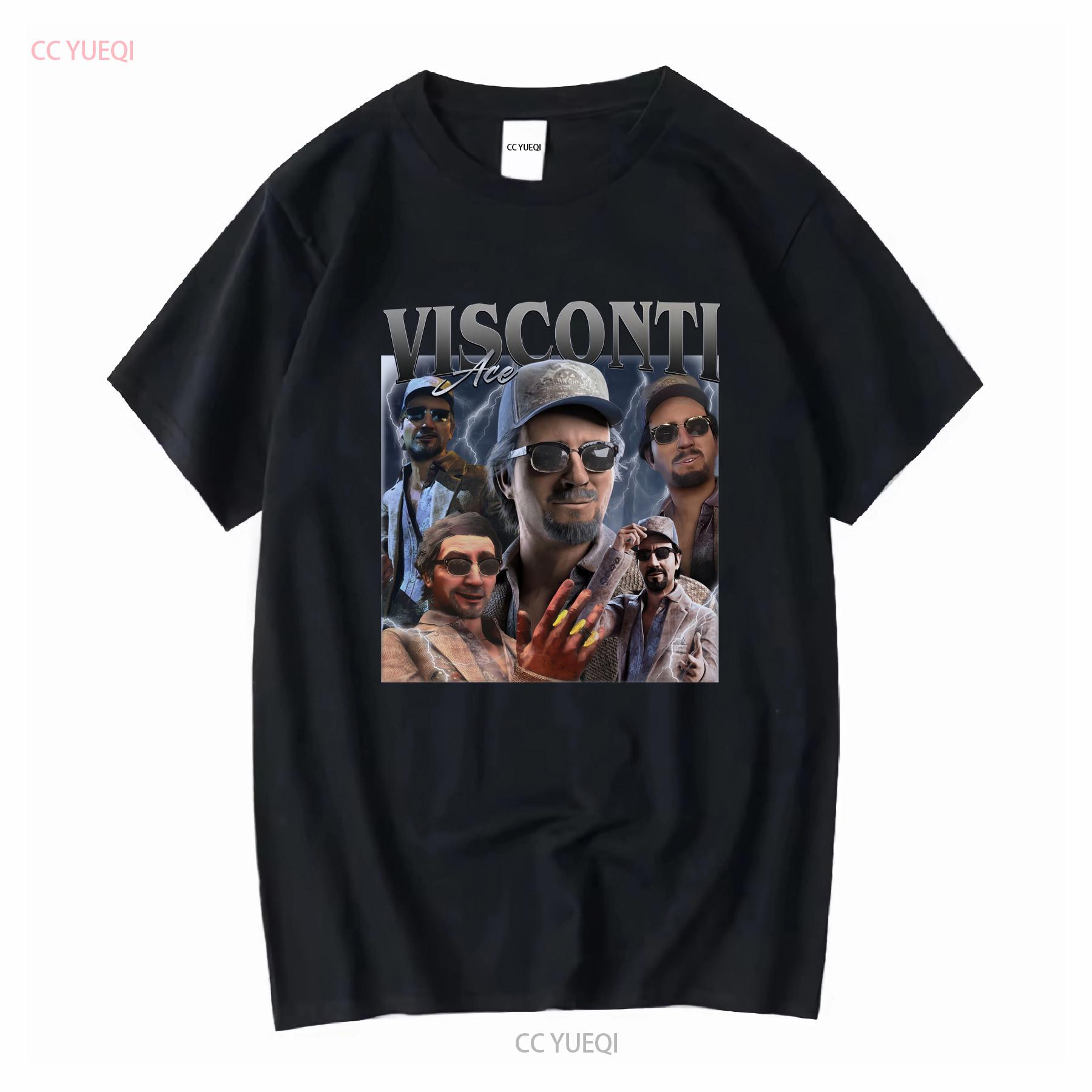 

Limited ACE Visconti Vintage T Shirt Leon S Kennedy Retro 90s For Women and Man long or short sleeves vintage Washed Slightly 4XL