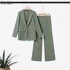 Women Long Sleeve Thin Blazer and Pants Casual Two Piece Suit Sets