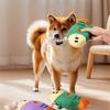 Fish Shaped Dog Squeaky Toy Plush Grind Teeth Toy Cute Chew Play Toy  for Relieve Boredom