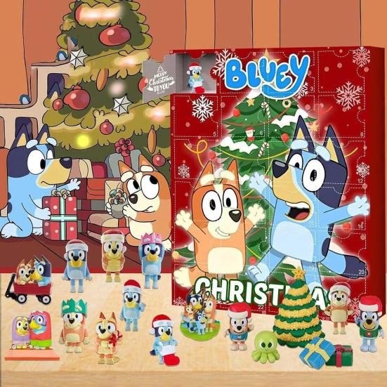 Christmas Advent Calendar Cartoon Dog Themed Countdown Calendar Puppy Figurines 24 Days of Surprises Advent Calendar for Christmas Gift