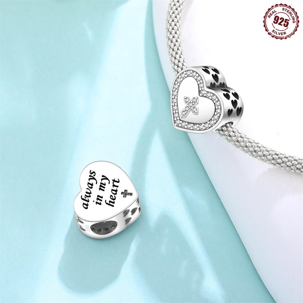 Copper Heart Mother And Daughter Hugging Each Othercharms Beads Pendant For Original Bracelet Woman Girl Jewelry