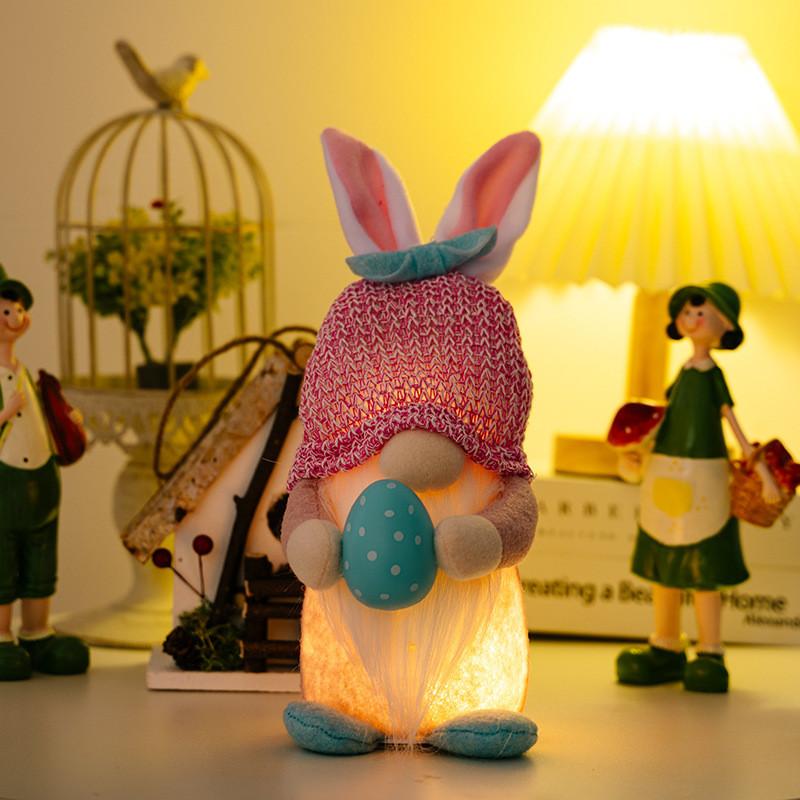Easter Enchanting Decor With Adorable Light Up Doll And Colorful Egg Accents Home For