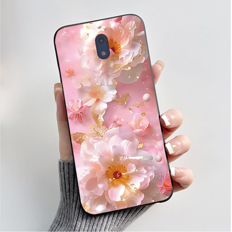 För Nokia 3 Fodral För Nokia 3.1 Fodral Lyxigt Mode Fjärilar Blommor Mjukt Smalt Svart Silikon Baksida för Nokia3 Fodral
