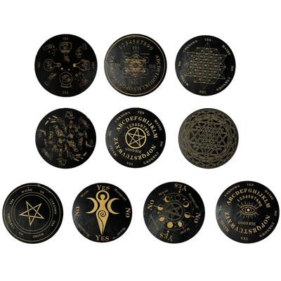 Star Pendulum Board Dowsing Divination Board Double Sided Wooden Ouija Boards Metaphysical Message Board Altar Supplies
