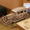 3D Holzpuzzle Klassisches Automodell Bausatz Retro Vintage Fahrzeug Spielzeug DIY Lernbausätze Geschenke für Kinder Erwachsene