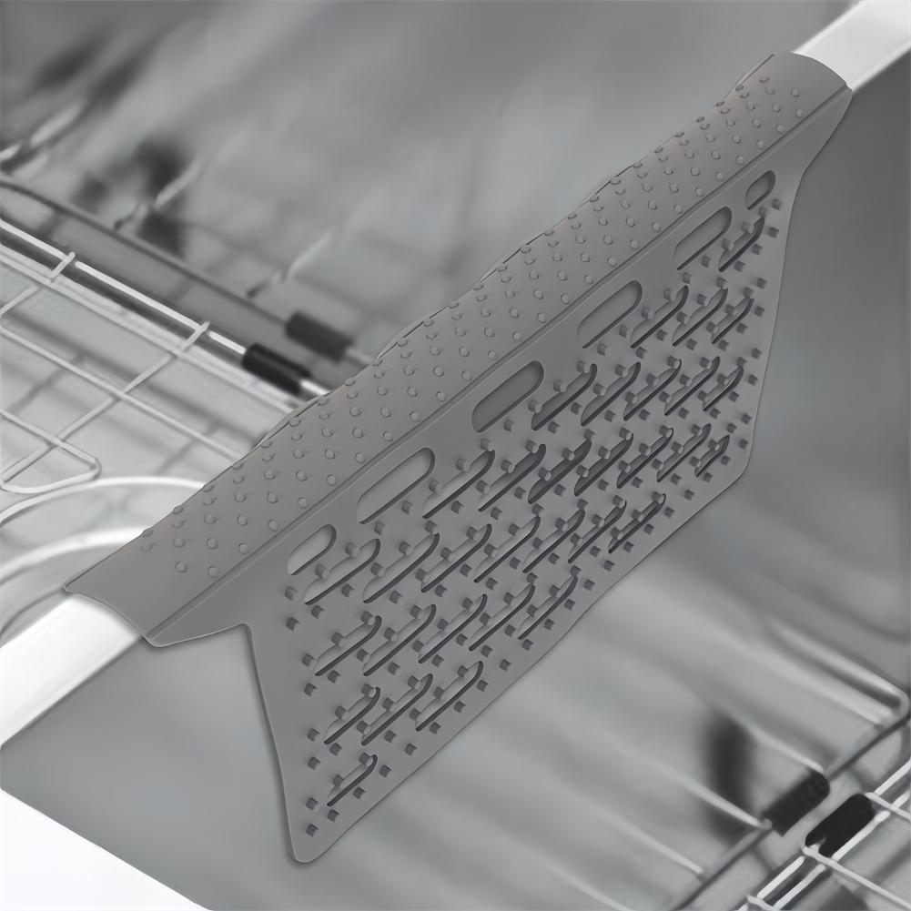 Double Sink Protector Mat Silicone with Efficient Water Drainage Design