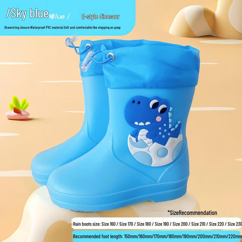 Cartoon Waterproof Unisex Toddler Rain Boots - Short Rubber Boots for Kids