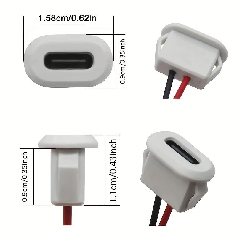 USB Type C Connector Jack Female Type-C With Card Buckle 3A High Current Fast Charging Jack Port USB-C Charger Socket Accessory