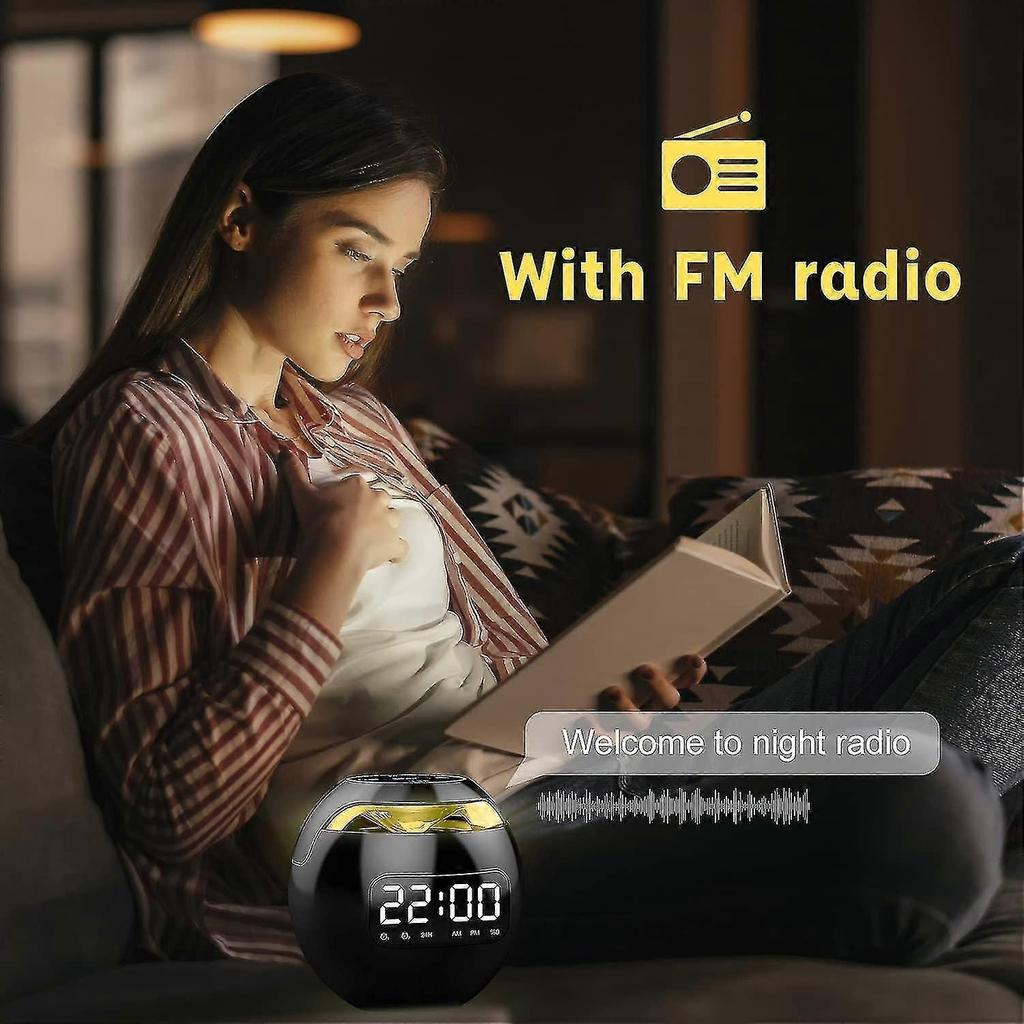 Alarm Clock Radio With Dual Alarms, Fm Digital Bedside Clock With Snooze Function, Led Display 4