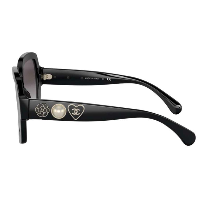 Chanel Fashionable and Comfortable Square Sunglasses Women's Black