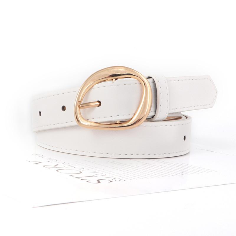 Belt Leather Vintage Women Versatile Decorative Waistband Casual Jeans Strap