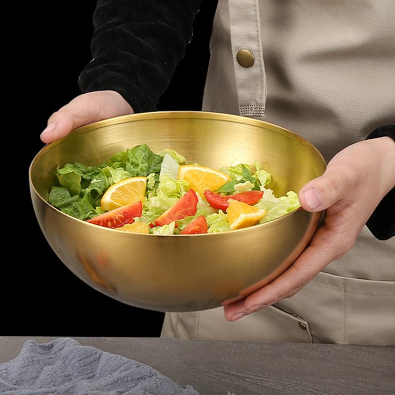 Korean Stainless Steel Fruit Salad Bowls Creative Tableware Noodles Dinner Food Egg Bowl Utensils for Kitchen Mixing Container